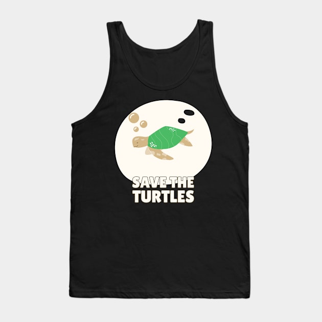 Save the turtles Tank Top by Cectees